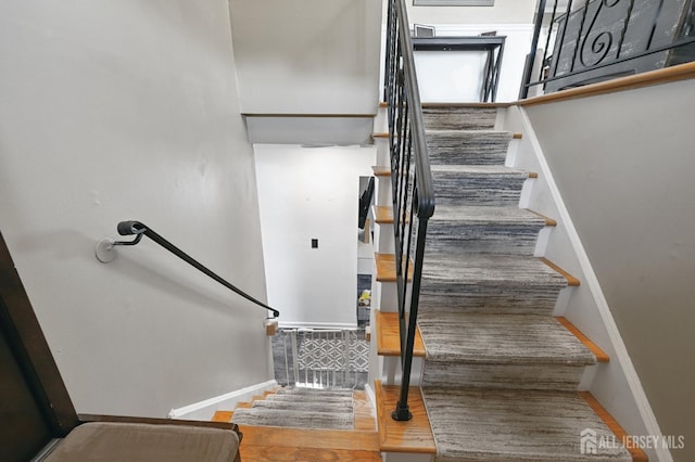 56 3rd Ave, Port Reading, NJ 07064 - stairs with wood finished floors and baseboards