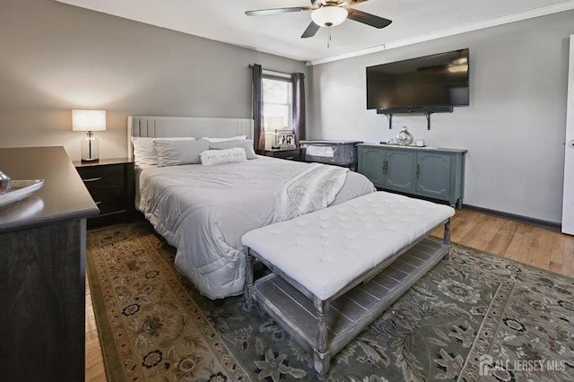 56 3rd Ave, Port Reading, NJ 07064 - bedroom with wood finished floors and ceiling fan