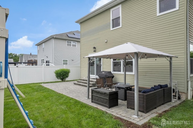 51 N Smith St, Avenel, NJ 07001 - back of property featuring a patio area and an outdoor living space