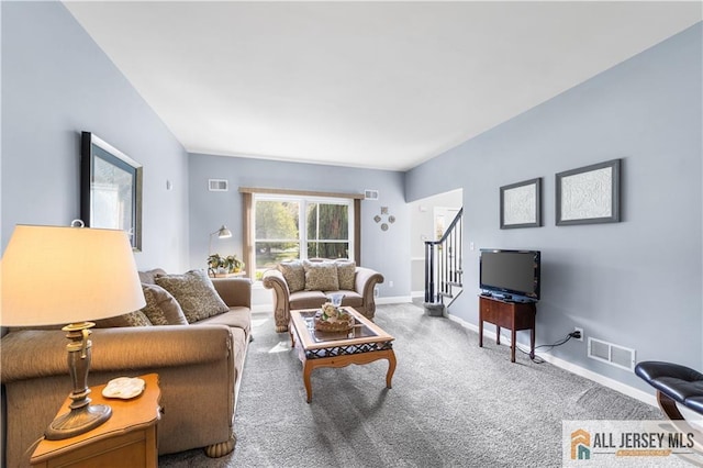 view of carpeted living room