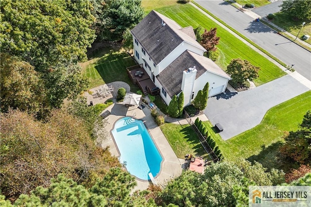 birds eye view of property