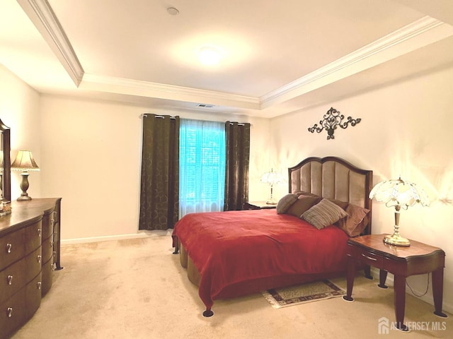 2109 Conrad Way, Franklin, NJ 08873 - carpeted bedroom with crown molding, a raised ceiling, and baseboards