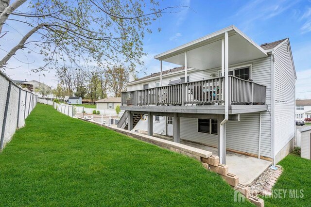 6 Muravski Ct, South River, NJ 08882 - back of house featuring a patio area, a deck, and stairway