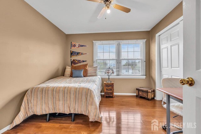 6 Muravski Ct, South River, NJ 08882 - bedroom with hardwood / wood-style floors and ceiling fan