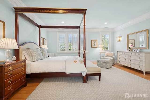 56 Cradle Rock Rd, Princeton, NJ 08540 - bedroom with ornamental molding, wood finished floors, and recessed lighting