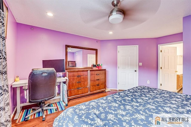 32 Prestwick Way Unit 32, Edison, NJ 08820 - bedroom featuring wood finished floors, ceiling fan, recessed lighting, and a desk