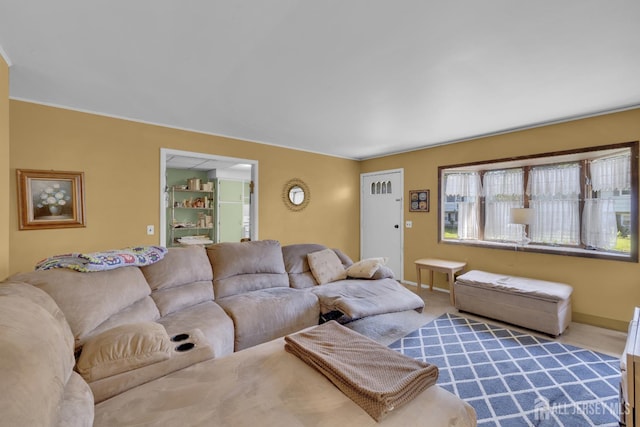 28 Lehigh St, Dunellen, NJ 08812 - carpeted living room featuring baseboards