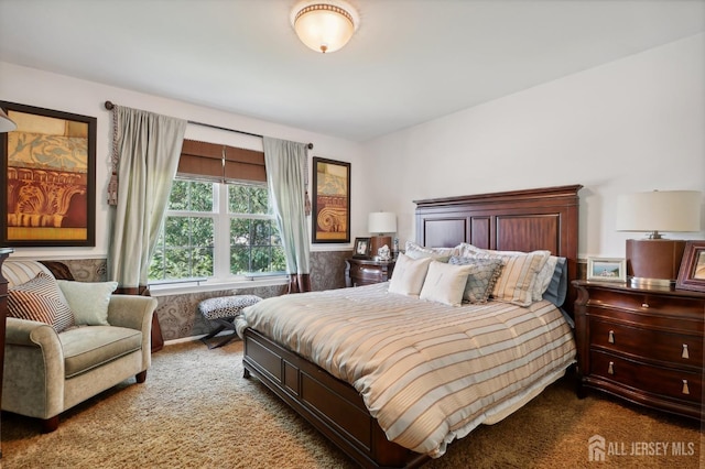 bedroom featuring carpet