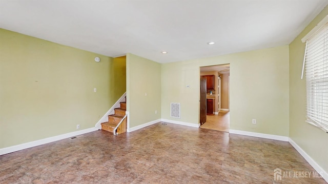 811 Shore Concourse, Keyport, NJ 07735 - unfurnished room with stairway, recessed lighting, and baseboards