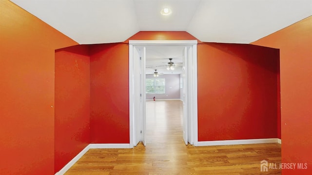 811 Shore Concourse, Keyport, NJ 07735 - bonus room with wood finished floors, baseboards, ceiling fan, and vaulted ceiling