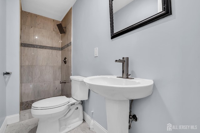 34 Sims Rd, Edison, NJ 08817 - full bathroom featuring tiled shower and marble look tiles