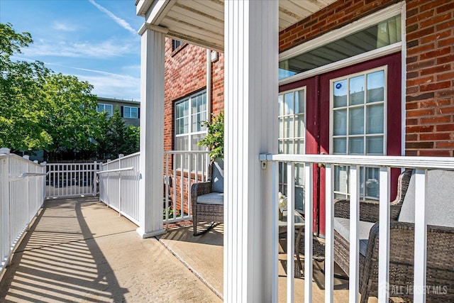 balcony with a porch
