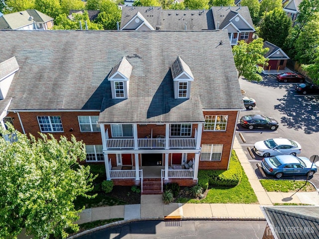 view from above of property