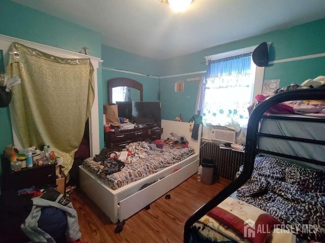 53 Louis St, New Brunswick, NJ 08901 - bedroom with wood finished floors, multiple windows, and arched walkways