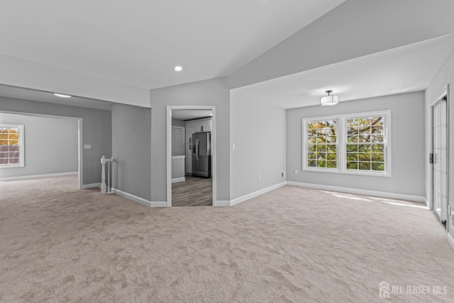 3 Bristol Ct Unit D, Monroe, NJ 08831 - carpeted empty room with healthy amount of natural light, baseboards, recessed lighting, and vaulted ceiling
