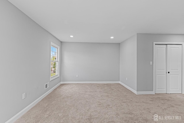 3 Bristol Ct Unit D, Monroe, NJ 08831 - unfurnished bedroom featuring carpet, baseboards, recessed lighting, and a closet