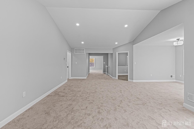 3 Bristol Ct Unit D, Monroe, NJ 08831 - carpeted spare room featuring vaulted ceiling, recessed lighting, and baseboards