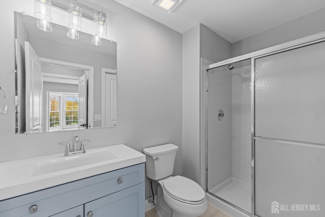 3 Bristol Ct Unit D, Monroe, NJ 08831 - bathroom with toilet, a stall shower, and vanity