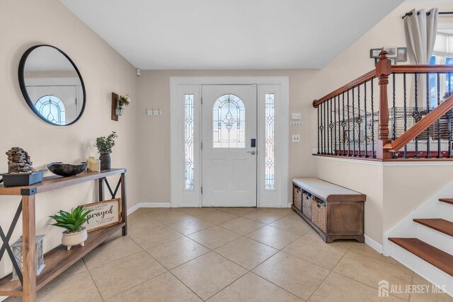 view of tiled entryway