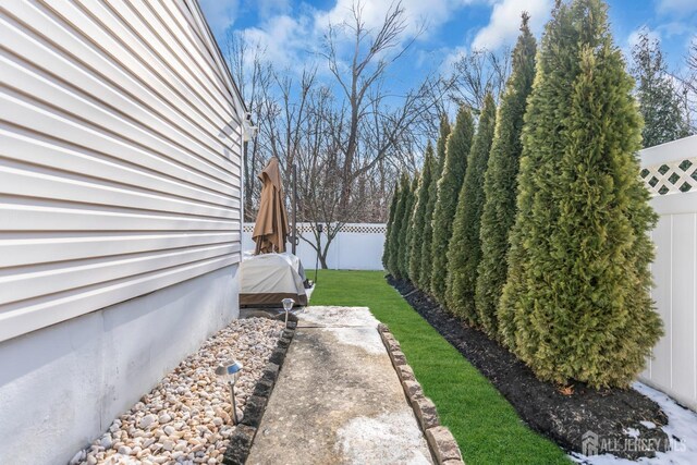 view of yard featuring a patio