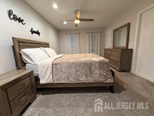 13 Heritage Ln, Fords, NJ 08863 - bedroom featuring carpet flooring, recessed lighting, and ceiling fan