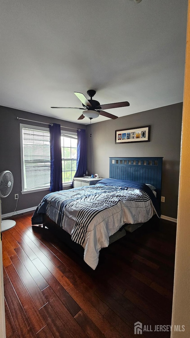 76 Tennyson Rd, East Windsor, NJ 08520 - bedroom with hardwood / wood-style floors and ceiling fan