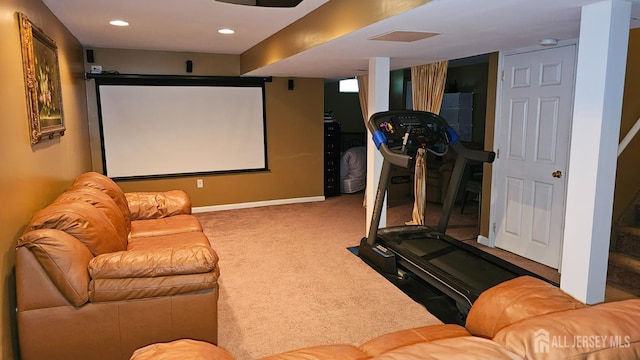 76 Tennyson Rd, East Windsor, NJ 08520 - home theater featuring carpet and recessed lighting