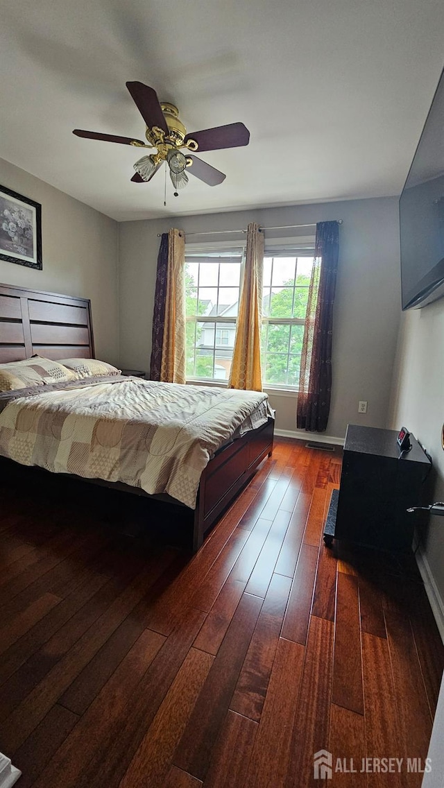 76 Tennyson Rd, East Windsor, NJ 08520 - bedroom featuring hardwood / wood-style floors and ceiling fan