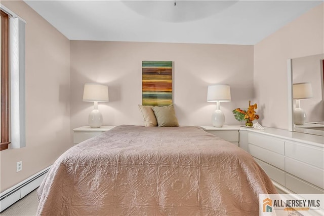706 Wood Ave, North Brunswick, NJ 08902 - bedroom with a baseboard radiator