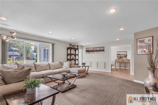 706 Wood Ave, North Brunswick, NJ 08902 - living room featuring recessed lighting