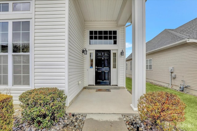 view of doorway to property
