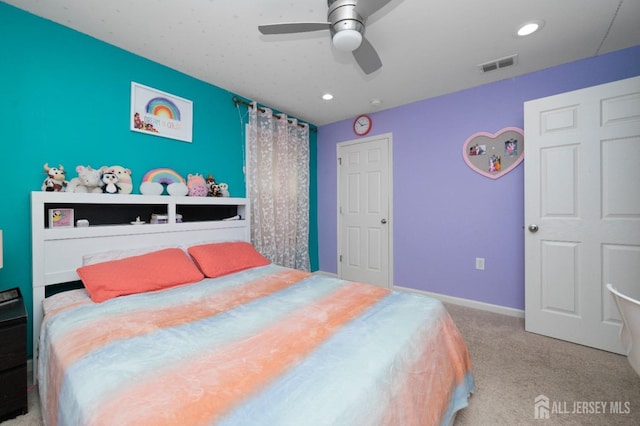 31 Morris Ln, Cranbury, NJ 08512 - carpeted bedroom featuring recessed lighting, ceiling fan, and baseboards