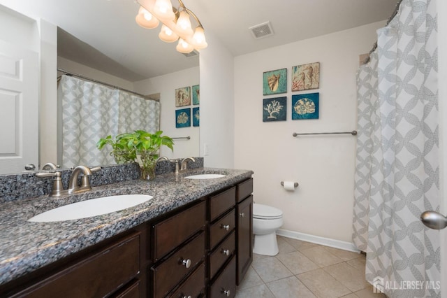 31 Morris Ln, Cranbury, NJ 08512 - full bath featuring toilet, double vanity, tile patterned flooring, and baseboards