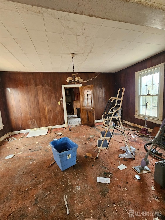 view of unfurnished dining area