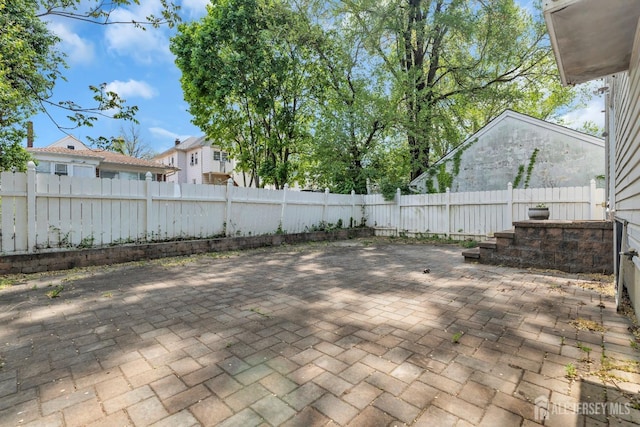 view of patio / terrace with a fenced backyard