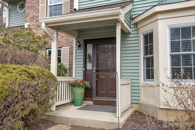 view of doorway to property