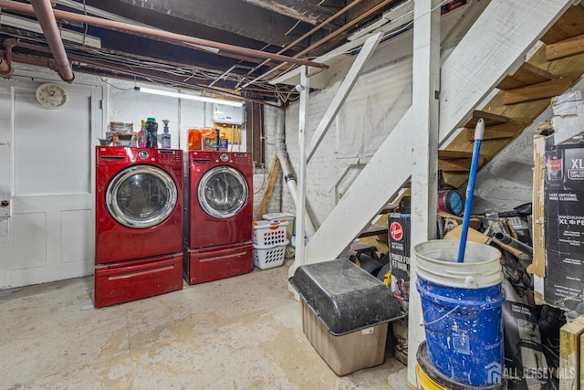 207 S Broadway, South Amboy, NJ 08879 - unfinished basement with washer and clothes dryer