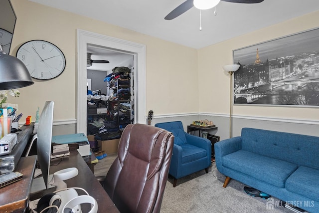 207 S Broadway, South Amboy, NJ 08879 - carpeted home office with ceiling fan