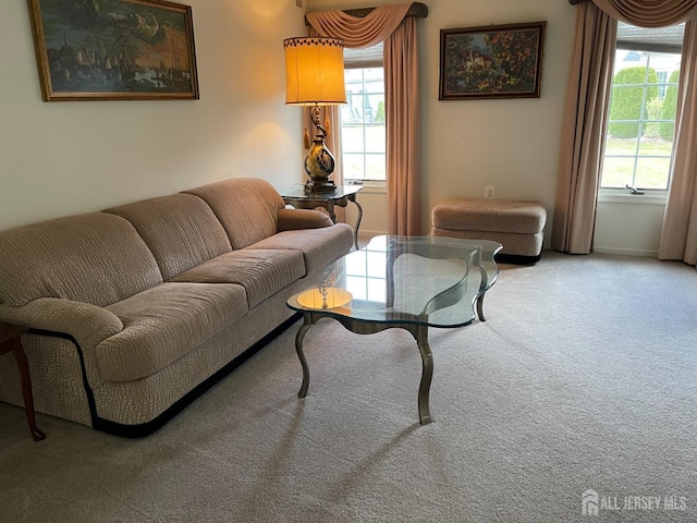 view of carpeted living room