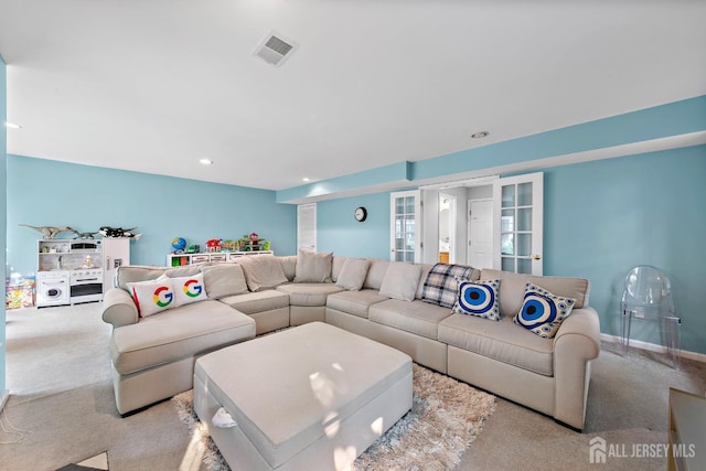 19 S Shore Dr, South Amboy, NJ 08879 - carpeted living area featuring recessed lighting