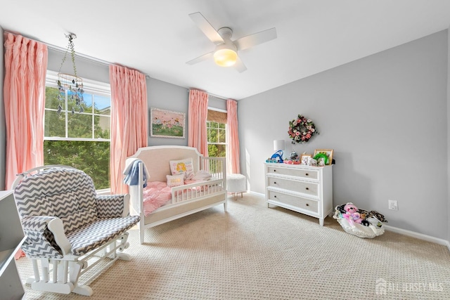 19 S Shore Dr, South Amboy, NJ 08879 - living area featuring ceiling fan, carpet flooring, and baseboards