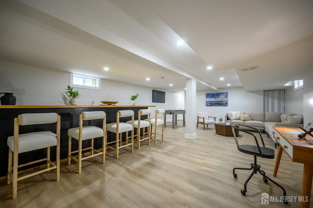 144 Elm St, Dover, NJ 07801 - interior space with light wood-style floors and recessed lighting
