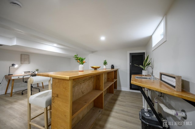 144 Elm St, Dover, NJ 07801 - bar with light wood-style flooring and recessed lighting