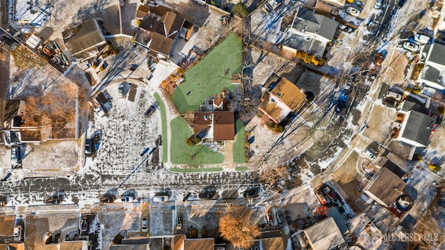 drone / aerial view with a residential view