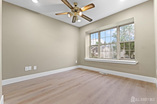 13 Stuart Dr Unit 5, Freehold, NJ 07728 - empty room with recessed lighting, wood finished floors, and a ceiling fan