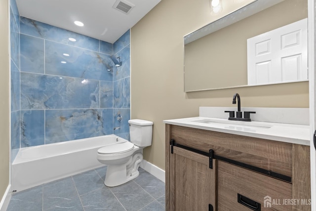 13 Stuart Dr Unit 5, Freehold, NJ 07728 - bathroom with vanity, bathing tub / shower combination, and tile patterned flooring
