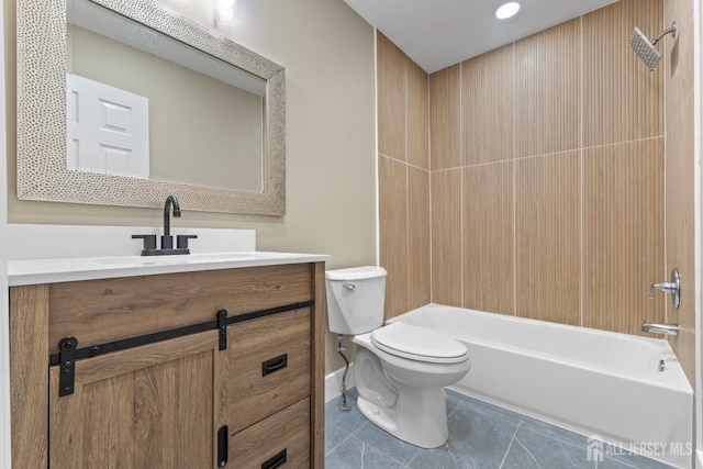 13 Stuart Dr Unit 5, Freehold, NJ 07728 - full bathroom with vanity, washtub / shower combination, and tile patterned flooring