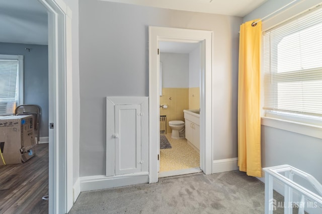 292 Morton Ave, Rahway, NJ 07065 - bathroom featuring toilet and baseboards