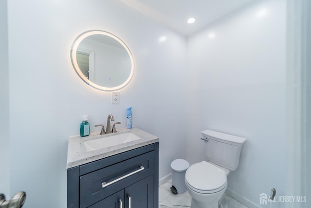 292 Morton Ave, Rahway, NJ 07065 - bathroom featuring vanity and marble finish floors