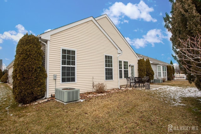 116 Prusakowski Blvd, Sayreville, NJ 08859 - back of house with a lawn, a patio area, and cooling unit